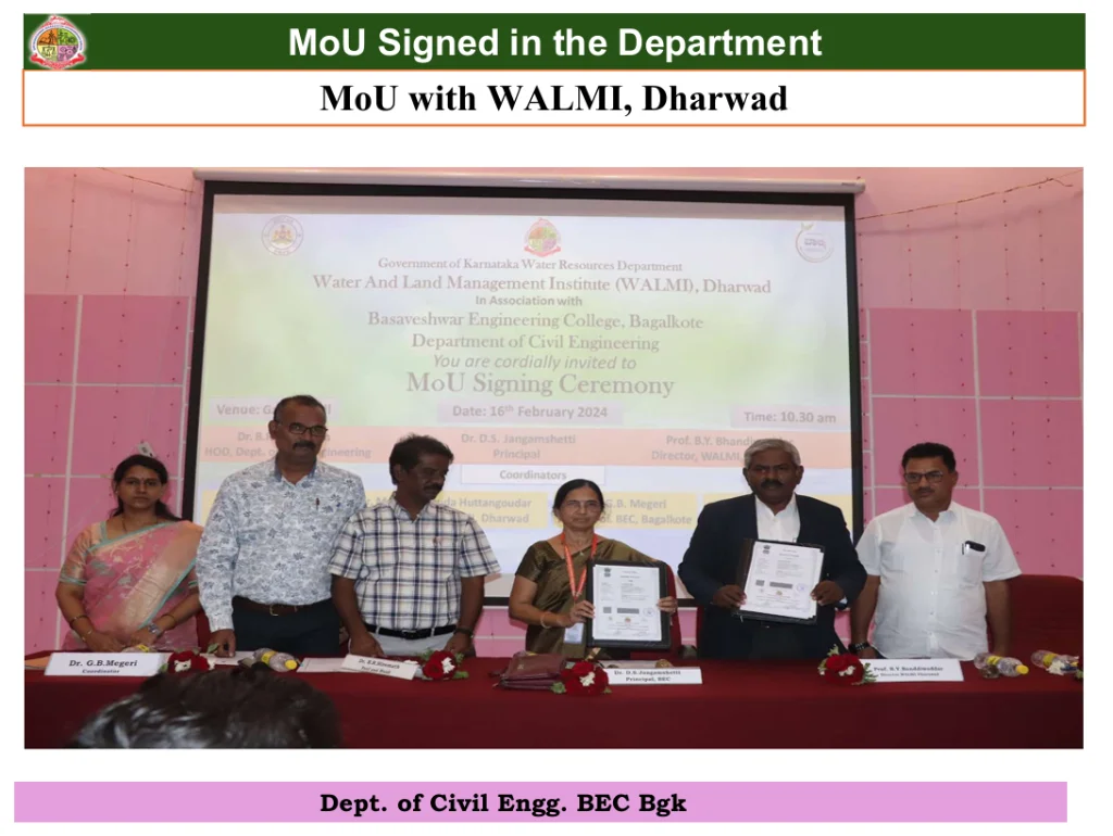 Civil Engineering — MoU signing