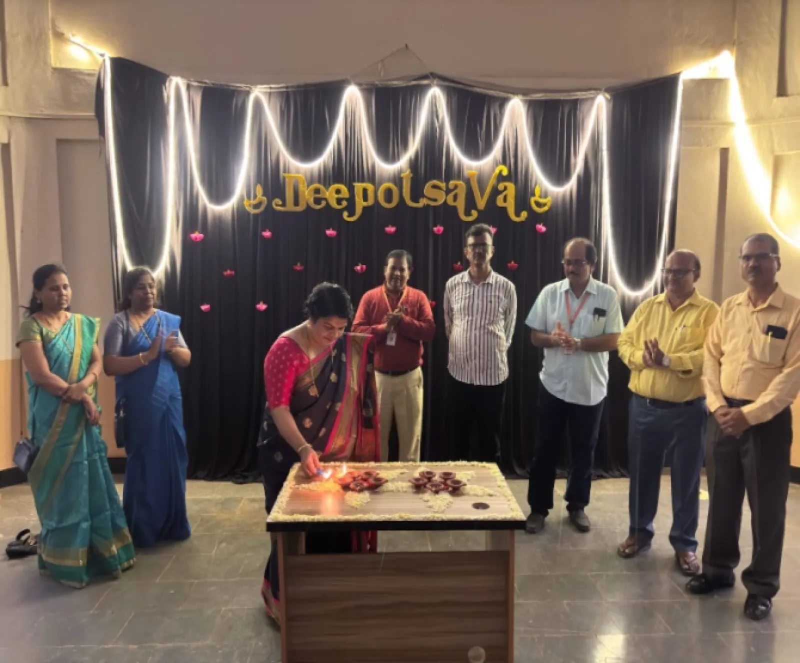 Lamp-lighting at the Deepotsava inauguration