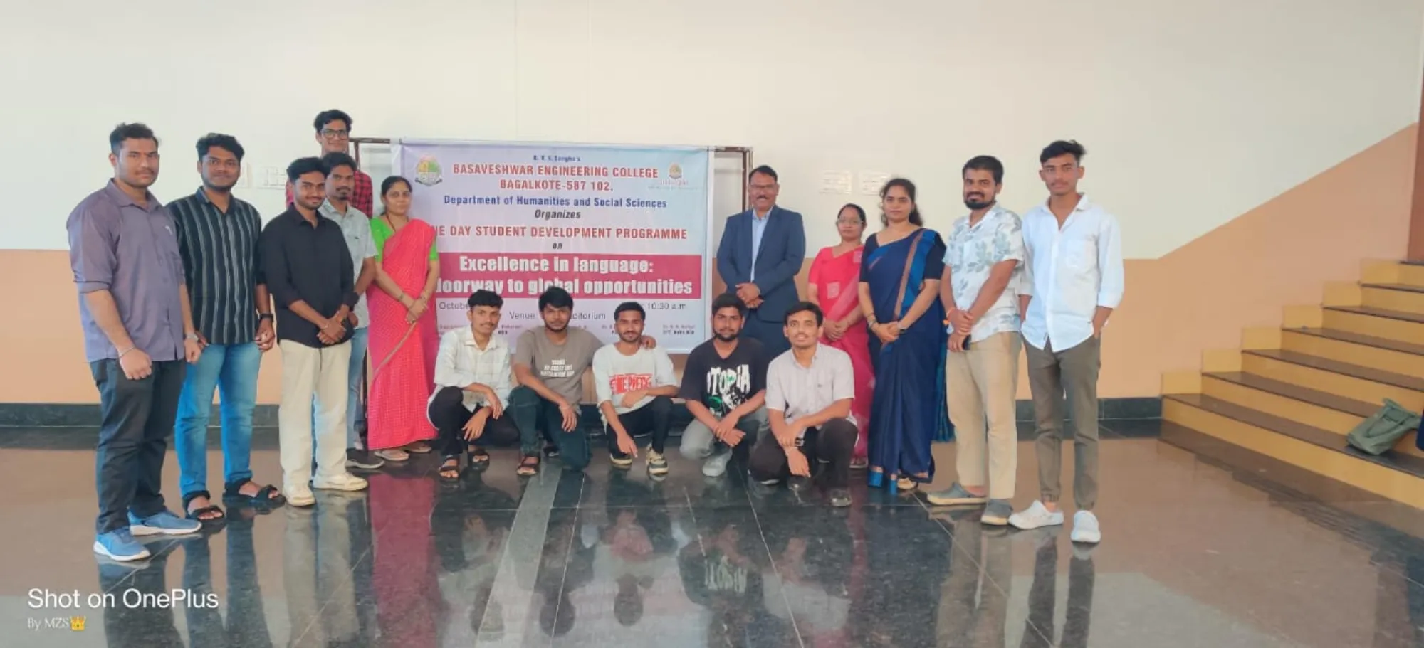SDP volunteers with the resource person and faculty