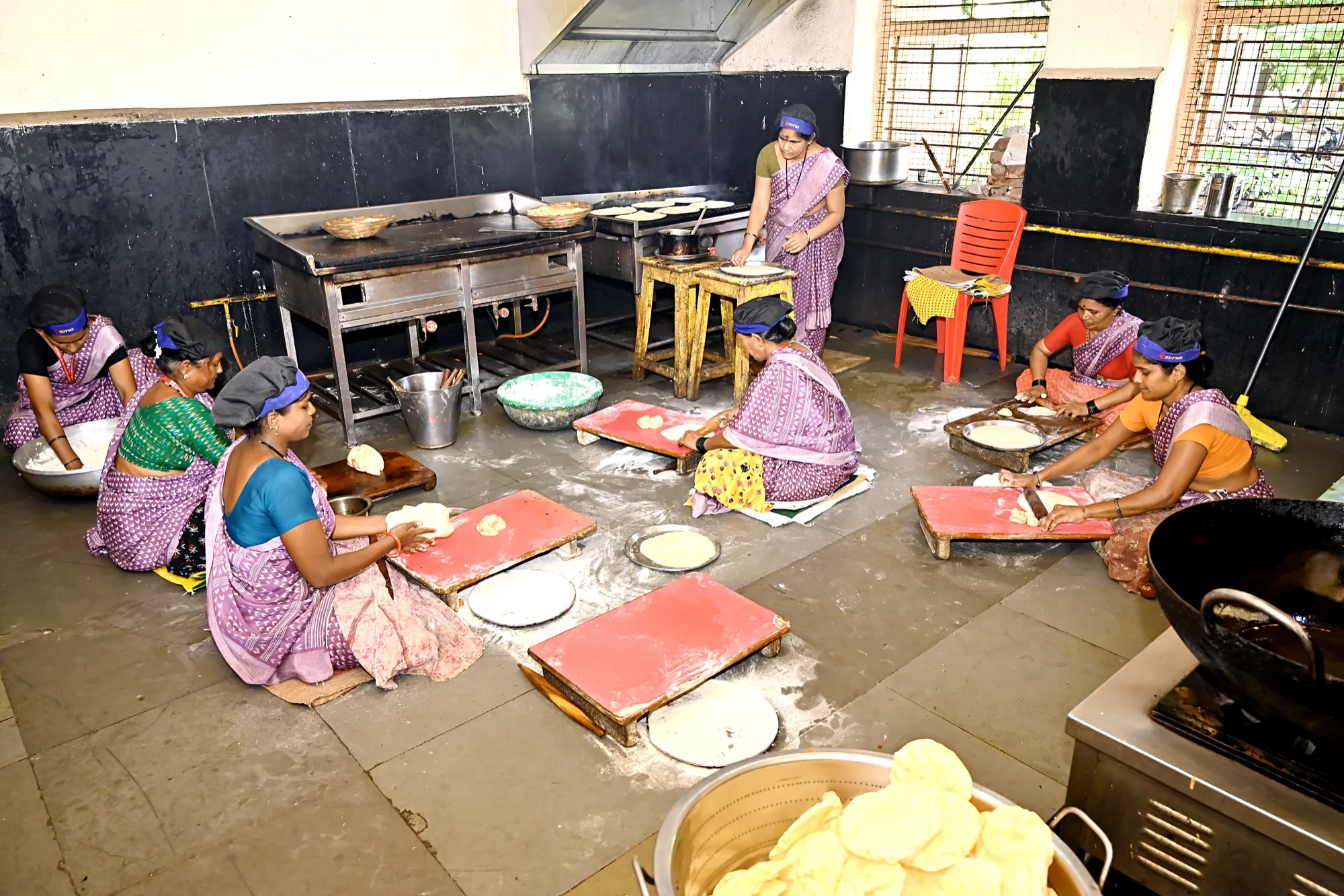 Hostel kitchen at Basaveshwar Engineering College hostels