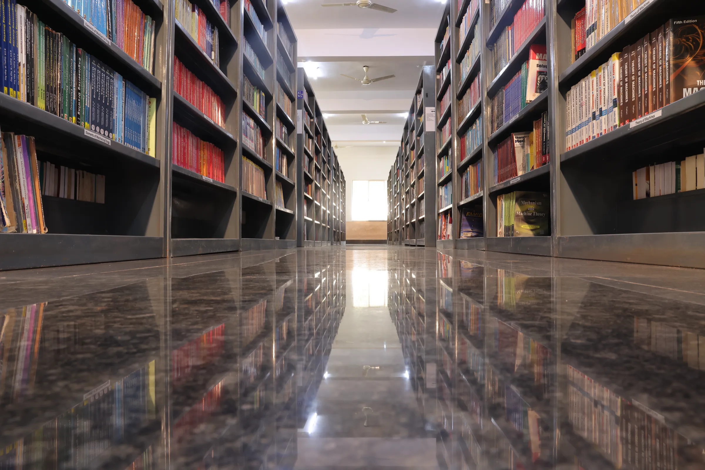 Book stacks in the Central Library