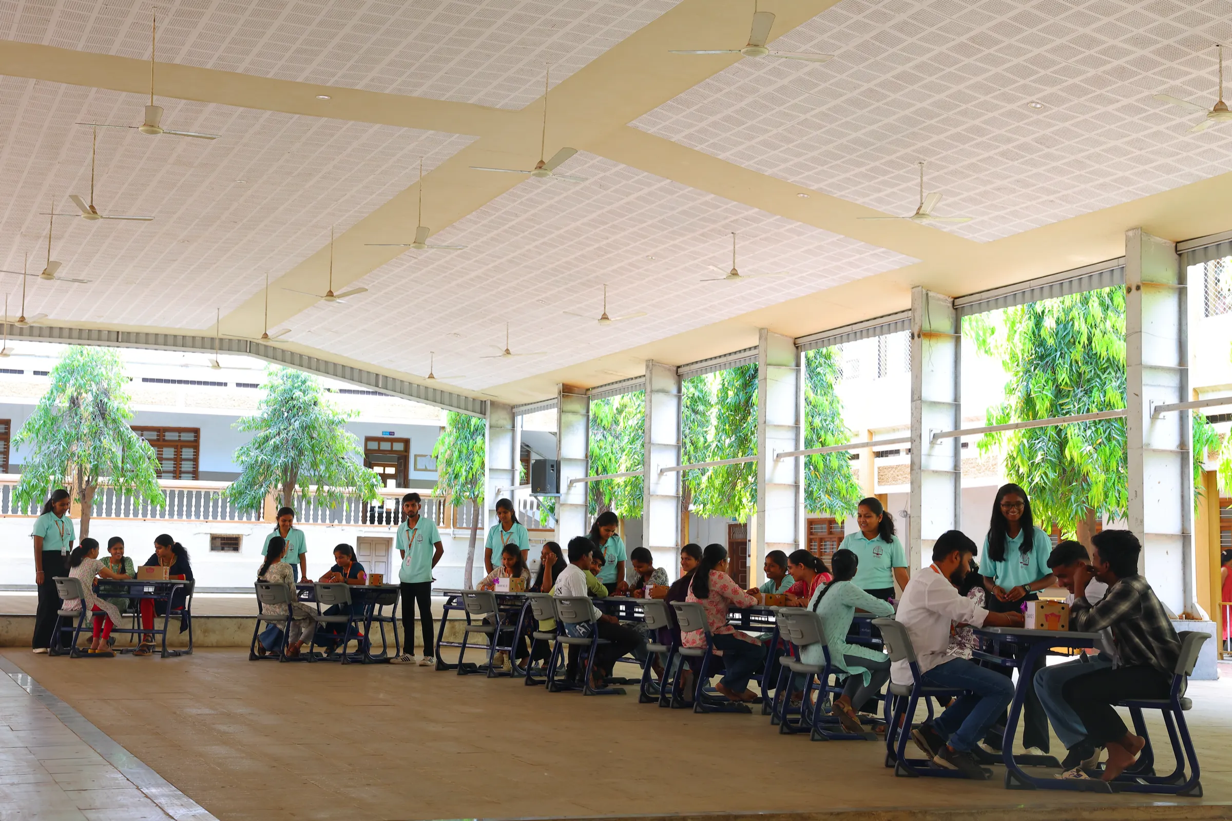 Students at the Engineers' Arena, Basaveshwar Engineering College
