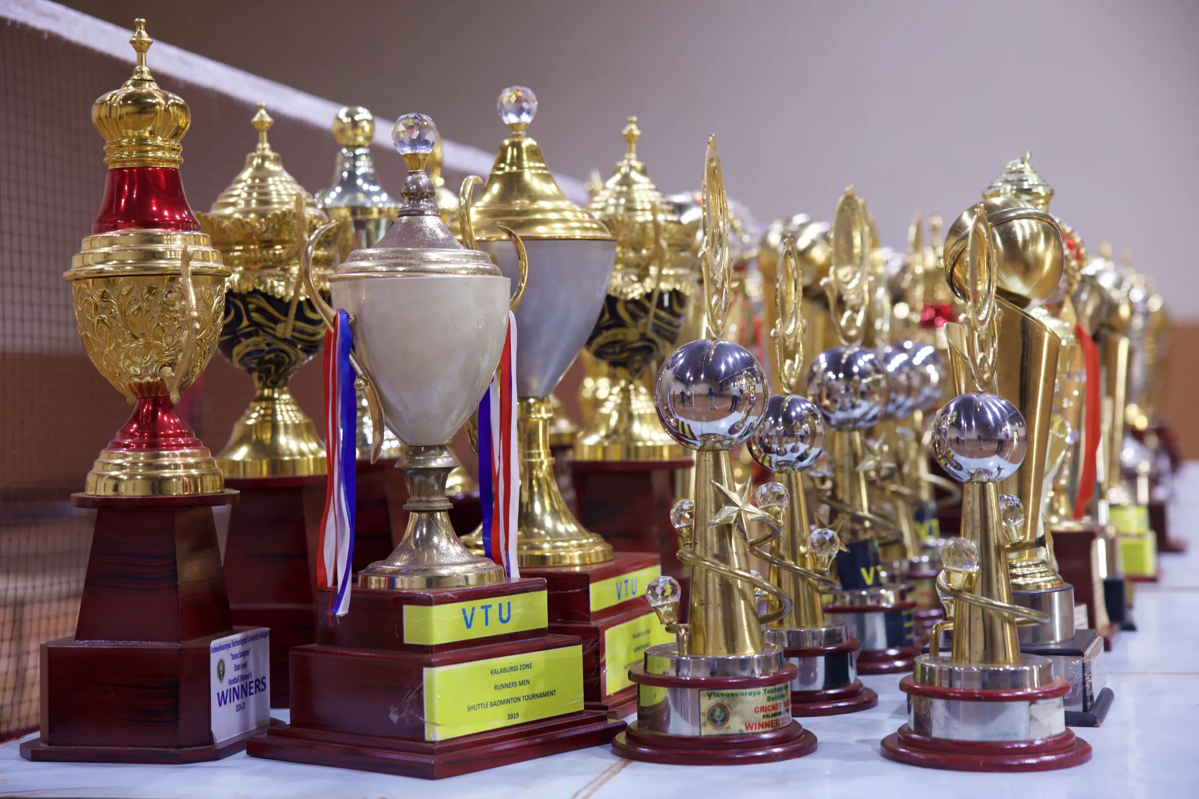 VTU inter-collegiate trophies won by Basaveshwar Engineering College